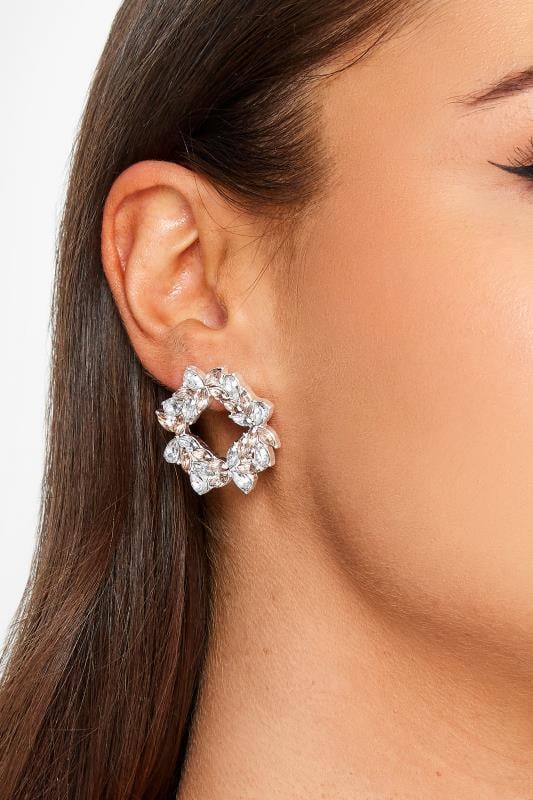 evans Yours Diamante Circular Earrings