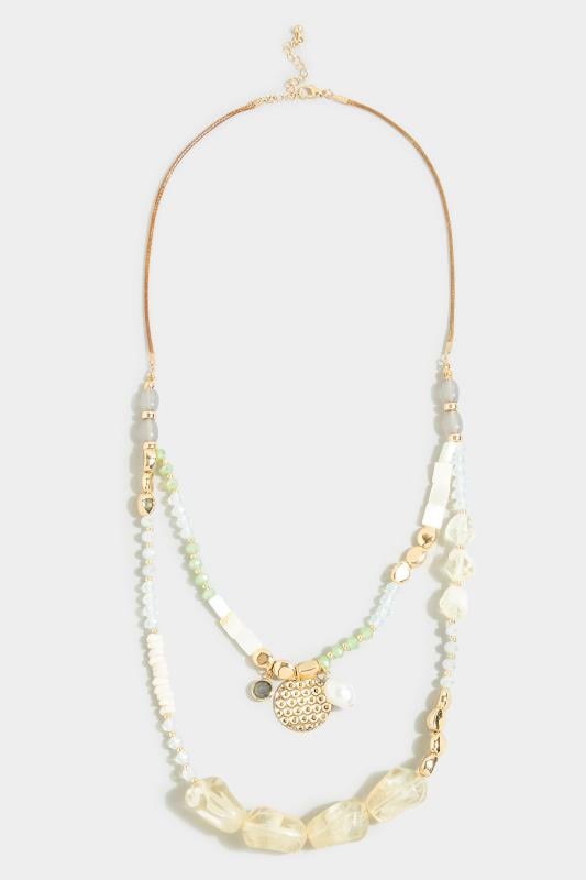 Evans Yours Gold Double Layer Charm Necklace