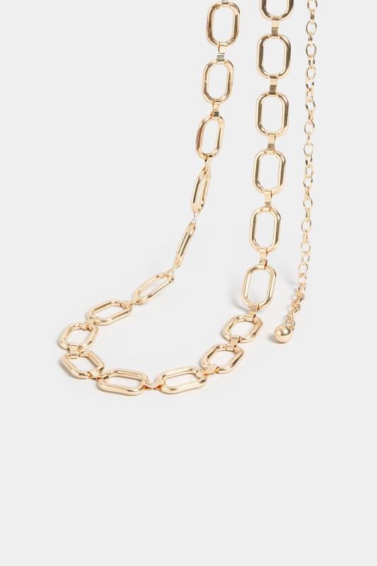 Evans Yours Gold Metal Chain Belt