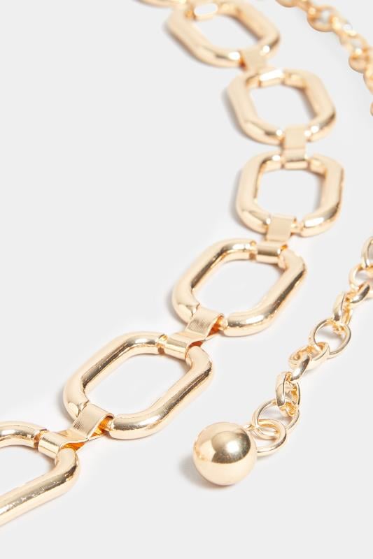 Evans Yours Gold Metal Chain Belt