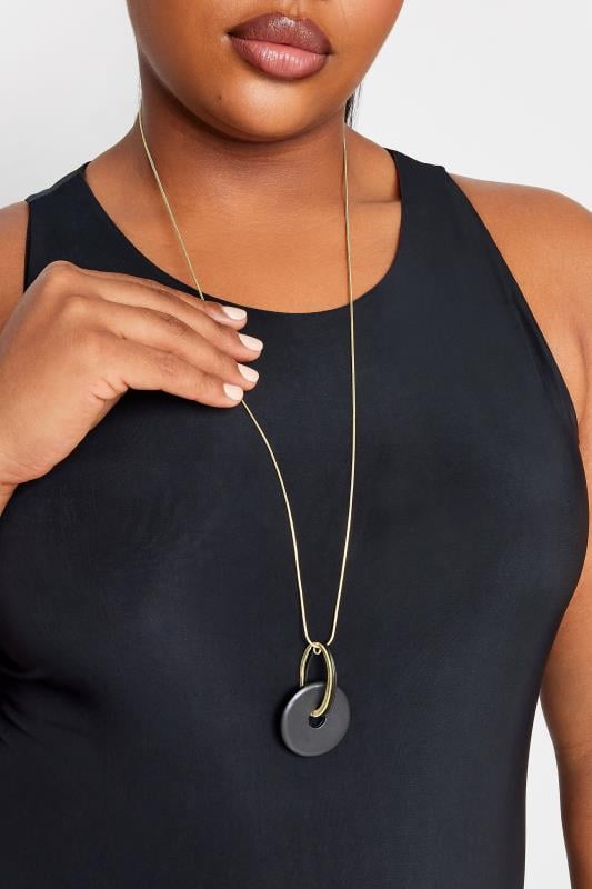 evans Yours Gold Mixed Disc Long Necklace