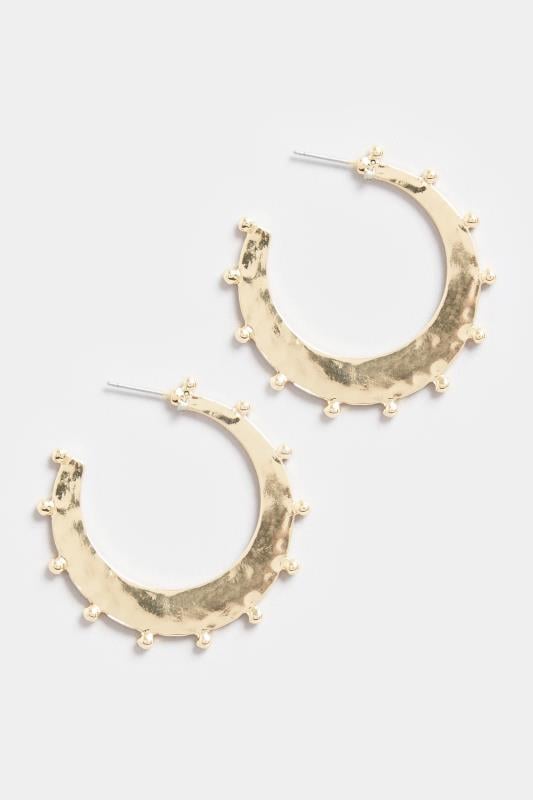 Evans Yours Gold Polished Hoop Earrings