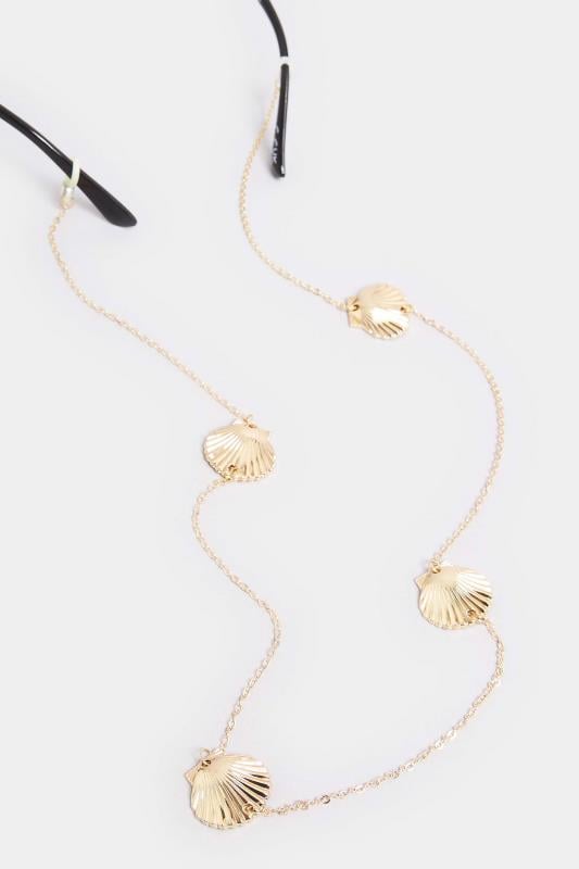 Evans Yours Gold Shell Sunglasses Chain