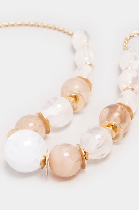 Evans Yours Gold Tone Beaded Statement Necklace