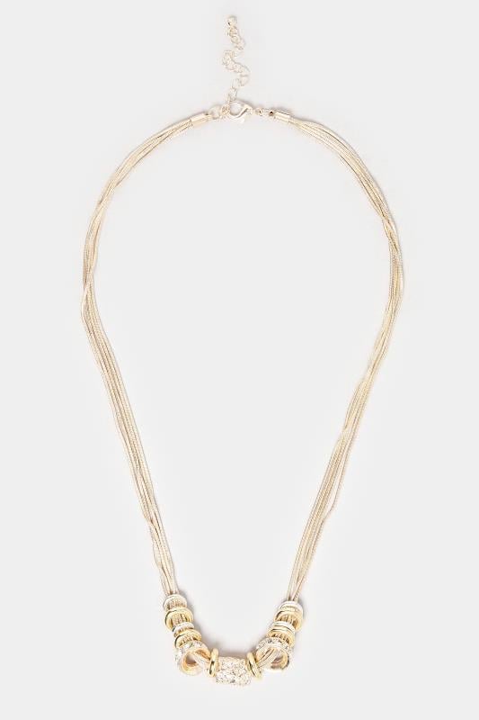 Evans Yours Gold Tone Chain Charm Necklace