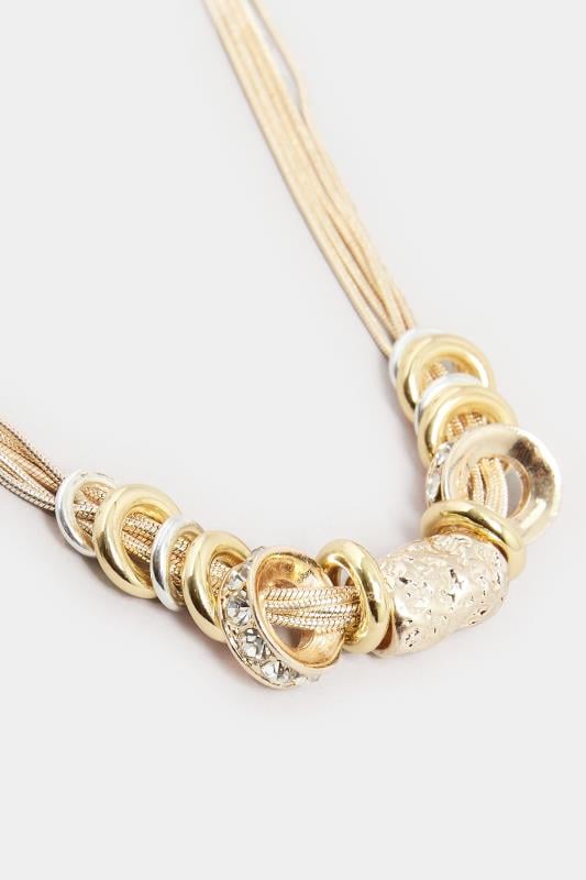 Evans Yours Gold Tone Chain Charm Necklace