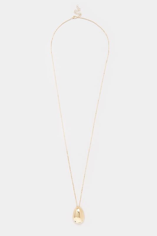 Evans Yours Gold Tone Drop Pendant Long Necklace