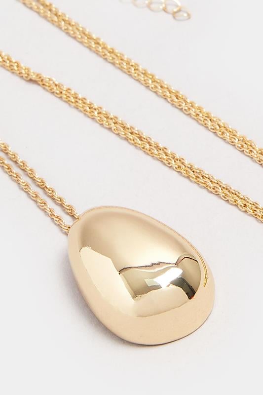 Evans Yours Gold Tone Drop Pendant Long Necklace