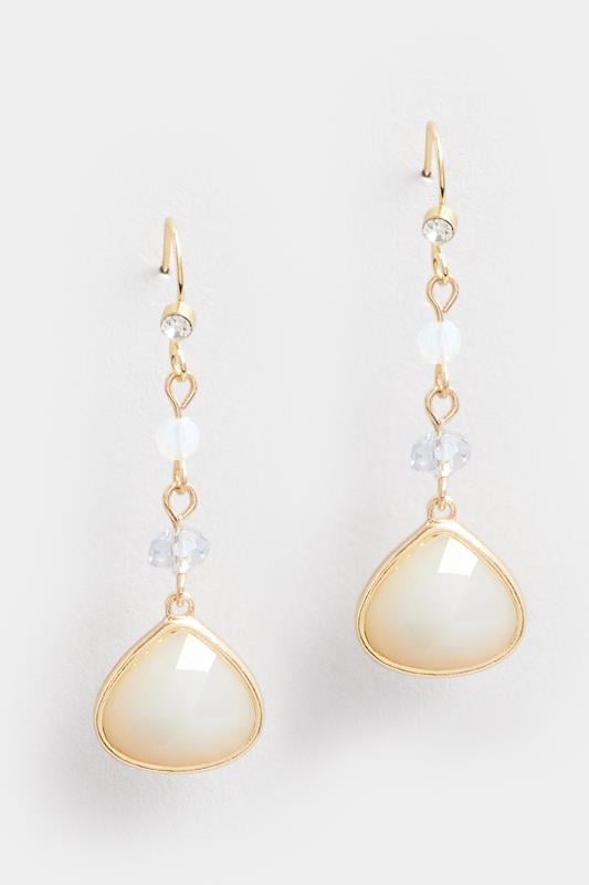 Evans Yours Gold Tone Gem Drop Earrings
