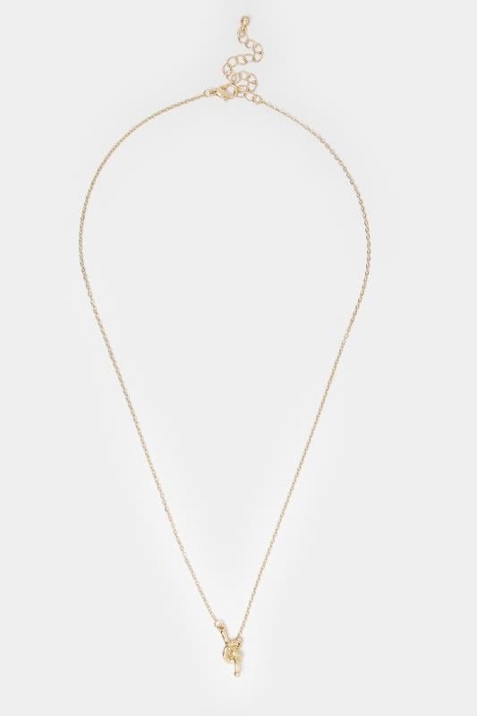 Evans Yours Gold Tone Knotted Pendant Necklace