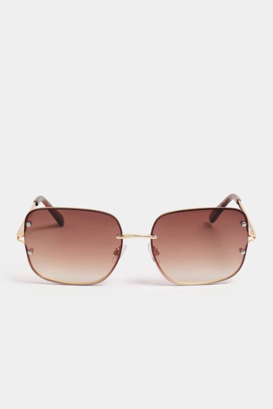 Evans Yours Gold Tone Metal Frame Sunglasses