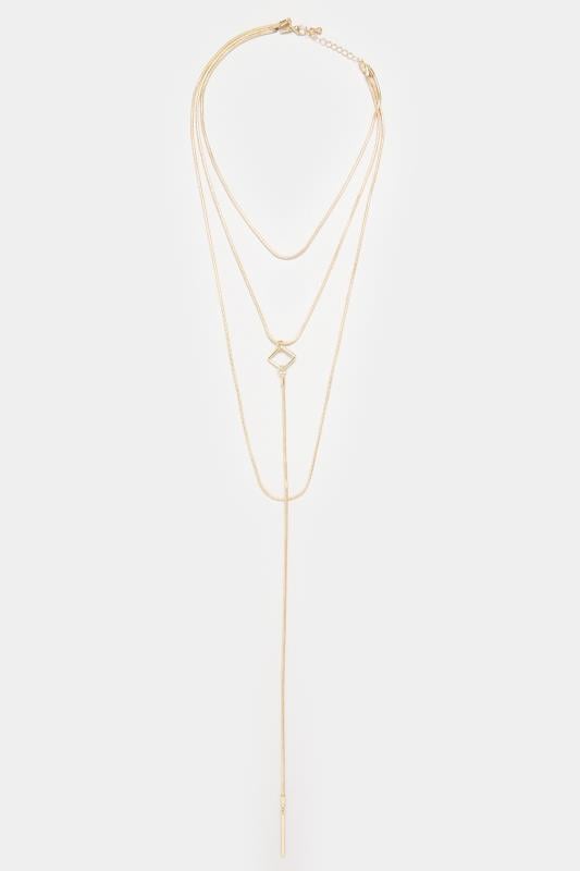 Evans Yours Gold Tone Multi Layered Necklace