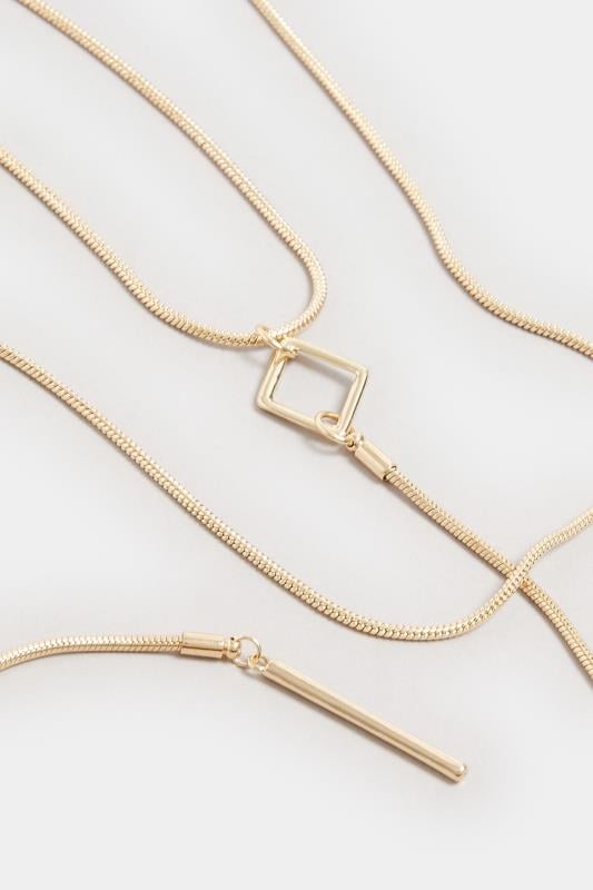 Evans Yours Gold Tone Multi Layered Necklace