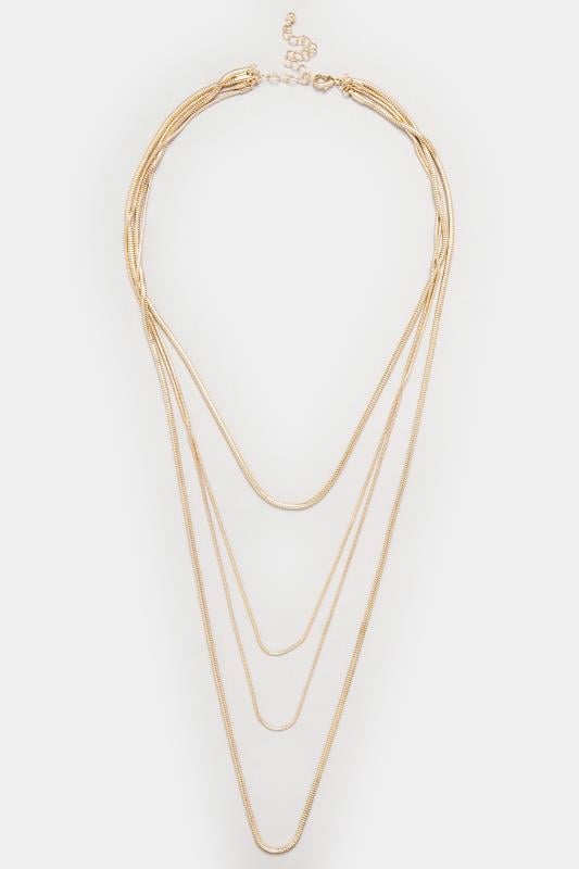 Evans Yours Gold Tone Multi Layered Necklace