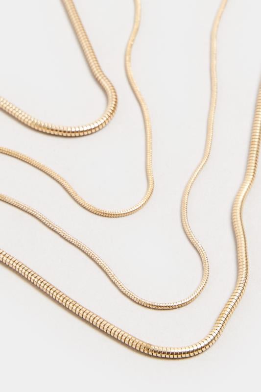 Evans Yours Gold Tone Multi Layered Necklace