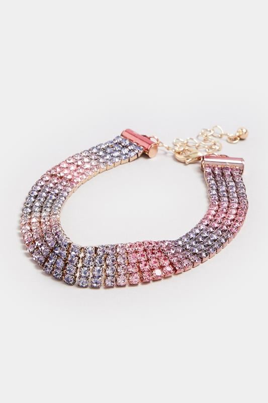 Evans Yours Gold Tone Ombre Diamante Bracelet