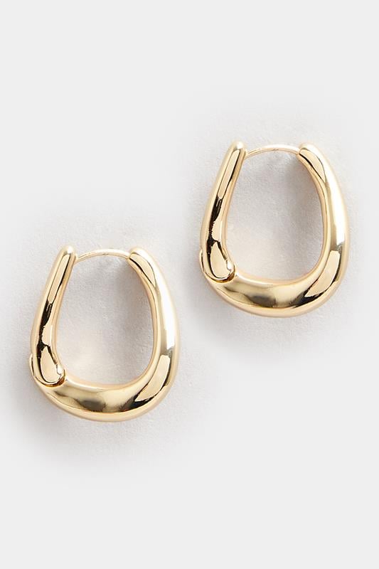Evans Yours Gold Tone Oval Twist Hoop Earrings