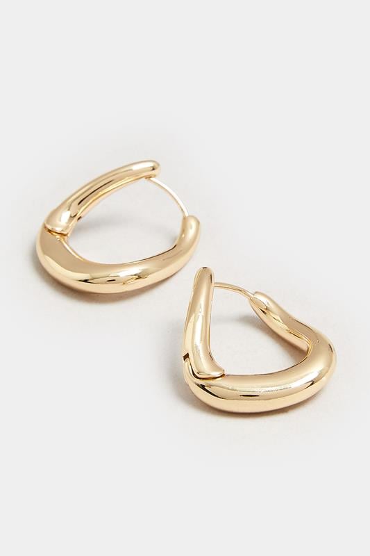 Evans Yours Gold Tone Oval Twist Hoop Earrings