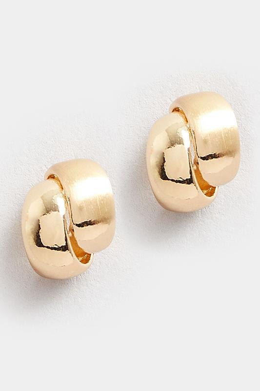 Evans Yours Gold Tone Round Twist Stud Earrings