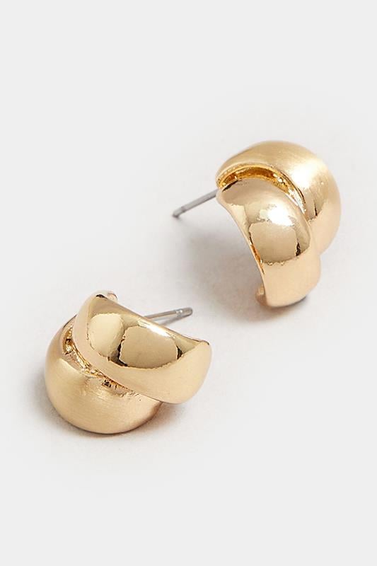 Evans Yours Gold Tone Round Twist Stud Earrings