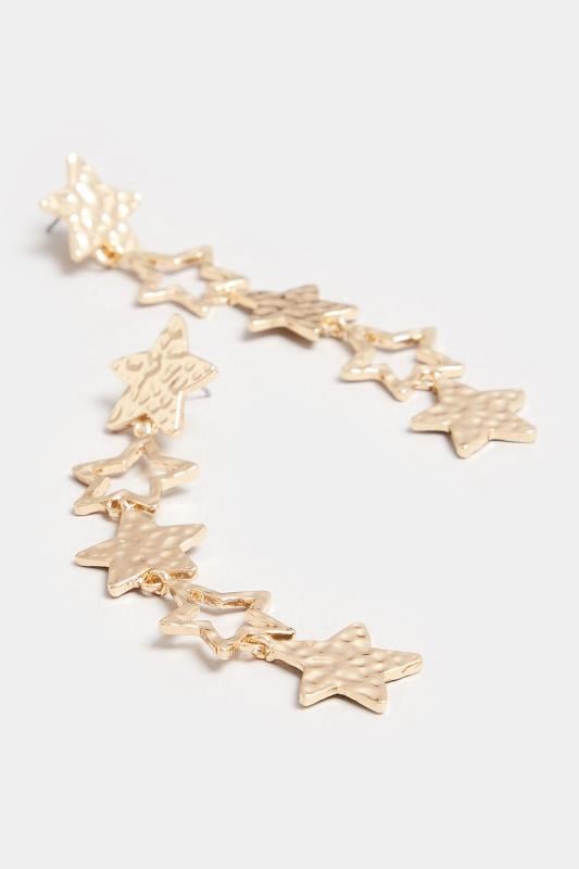 Evans Yours Gold Tone Star Drop Earrings