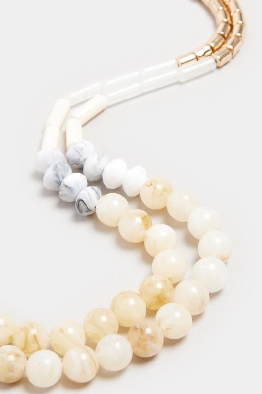 Evans Yours Gold Tone Statement Beaded Necklace