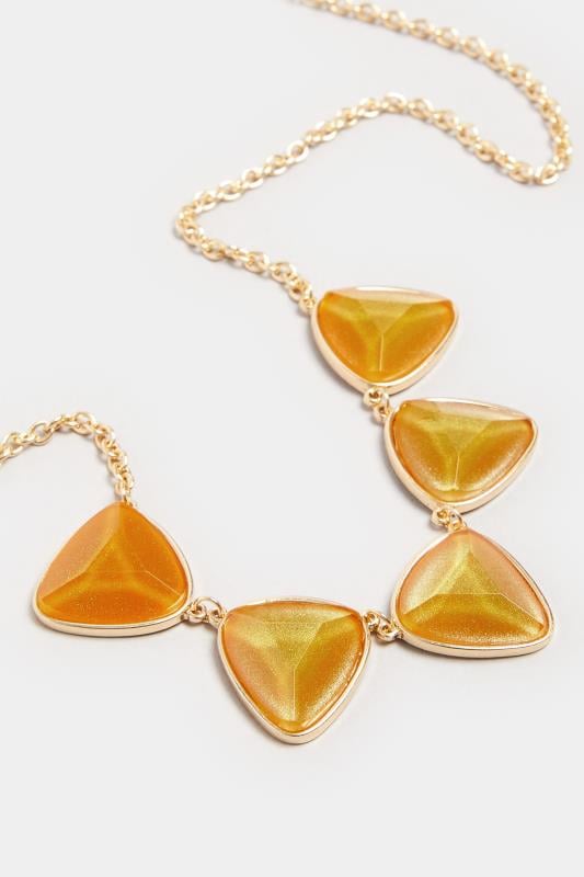 Evans Yours Gold Tone Statement Gemstone Necklace
