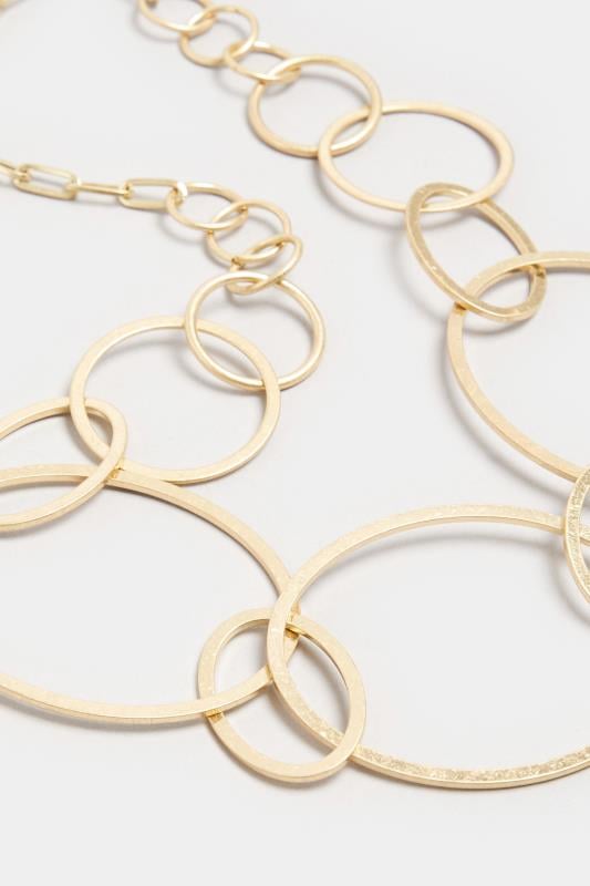 Evans Yours Gold Tone Statement Link Necklace