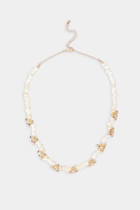Evans Yours Gold Tone Stone Statement Necklace