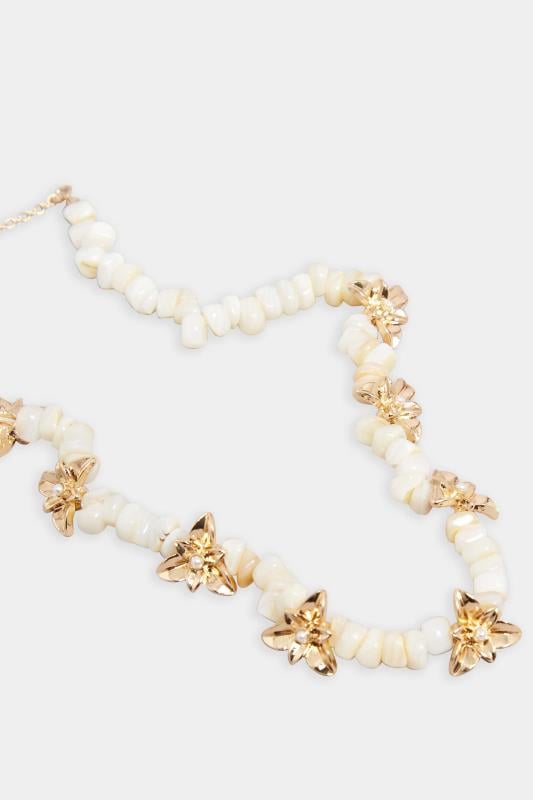 Evans Yours Gold Tone Stone Statement Necklace
