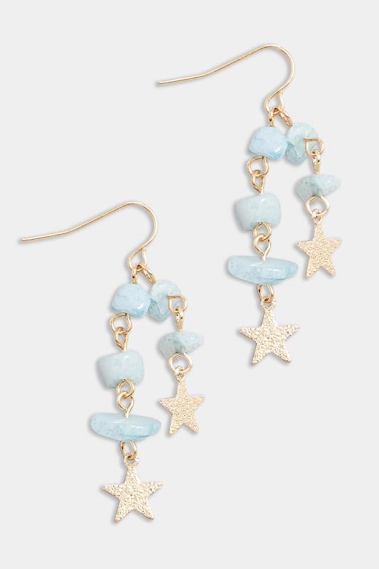 Evans Yours Gold Tone Stone Tassel Drop Earrings