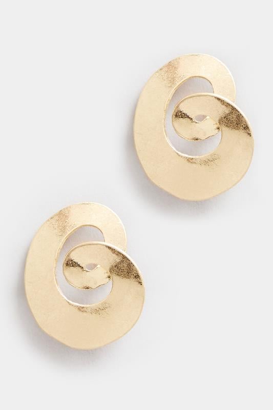 Evans Yours Gold Tone Swirl Stud Earrings