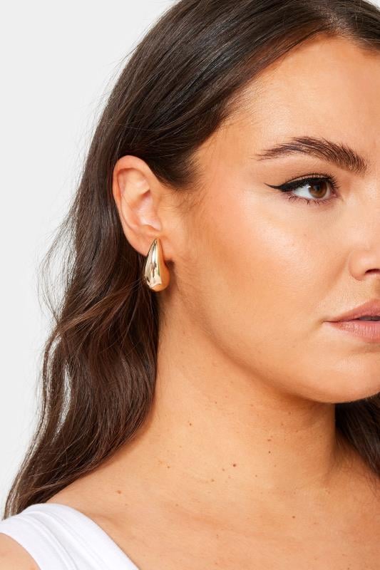 evans Yours Gold Tone Teardrop Earrings