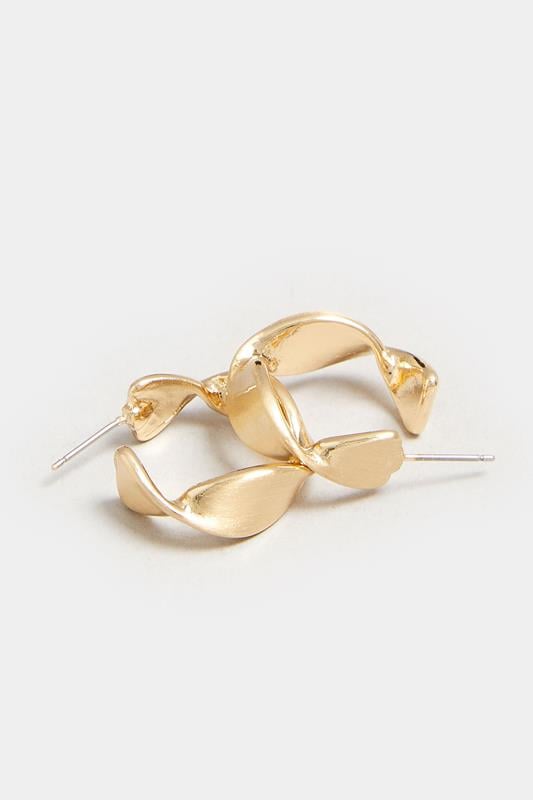 Evans Yours Gold Tone Twist Hoop Earrings