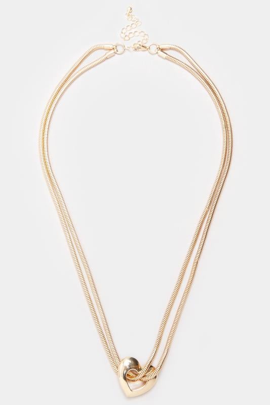 Evans Yours Gold Tone Twisted Heart Necklace