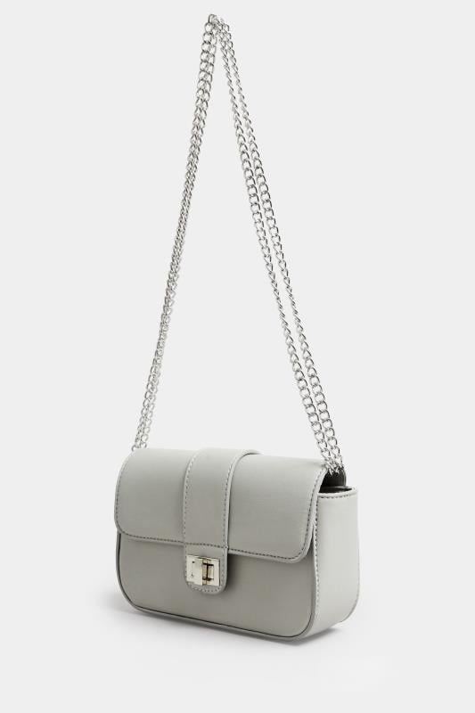 Evans Yours Grey Chain Shoulder Bag