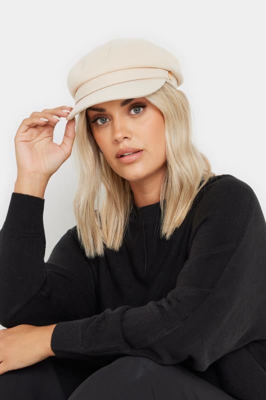 evans Yours Natural Brown Felt Baker Boy Cap