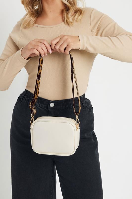 Evans Yours Natural Brown Leopard Cross Body Bag