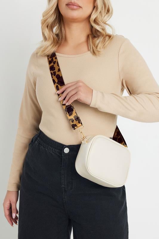 evans Yours Natural Brown Leopard Cross Body Bag