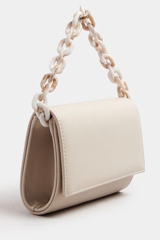 Evans Yours Nude Faux Leather Double Chain Bag