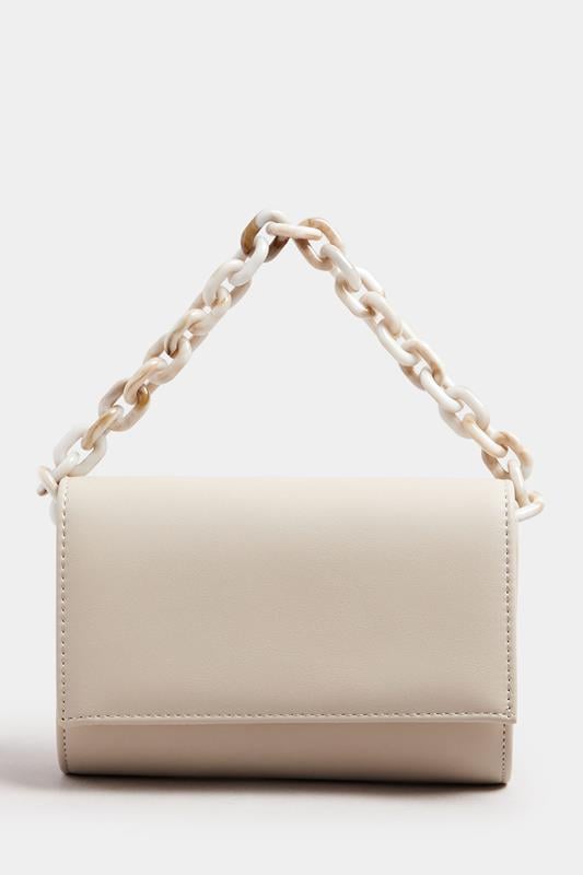 Evans Yours Nude Faux Leather Double Chain Bag