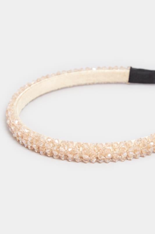 Evans Yours Pink Crystal Beaded Headband