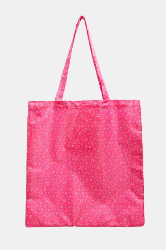 Evans Yours Pink Heart Shopper Bag