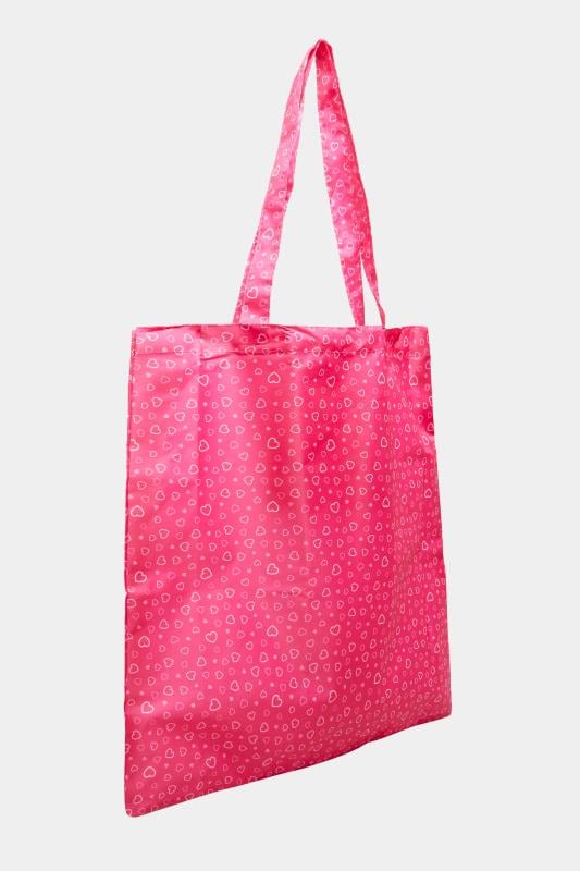 Evans Yours Pink Heart Shopper Bag