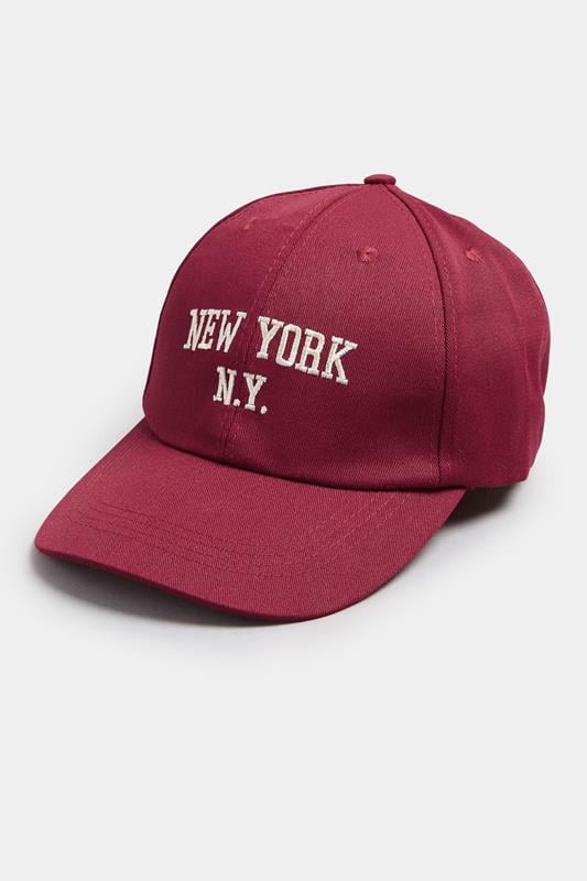 Evans Yours Red 'New York' Slogan Baseball Cap