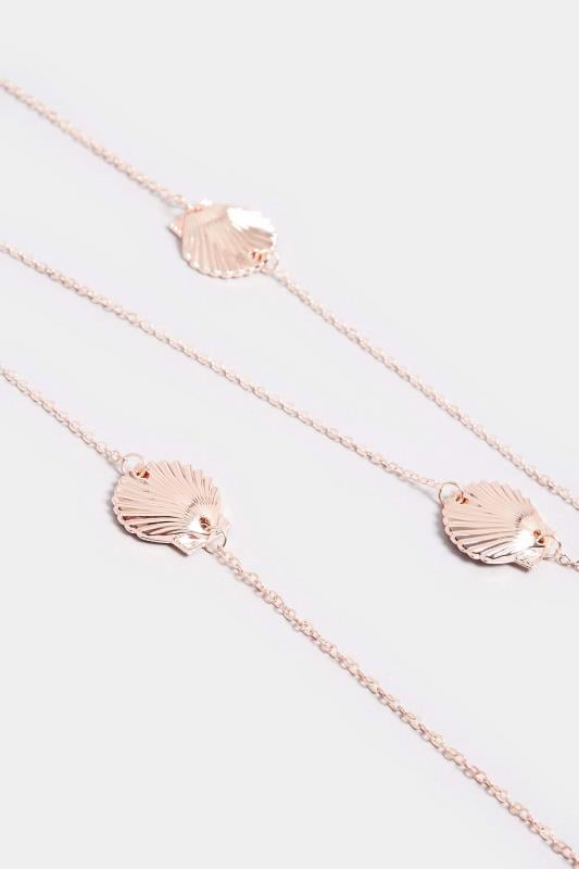 Evans Yours Rose Gold Shell Sunglasses Chain