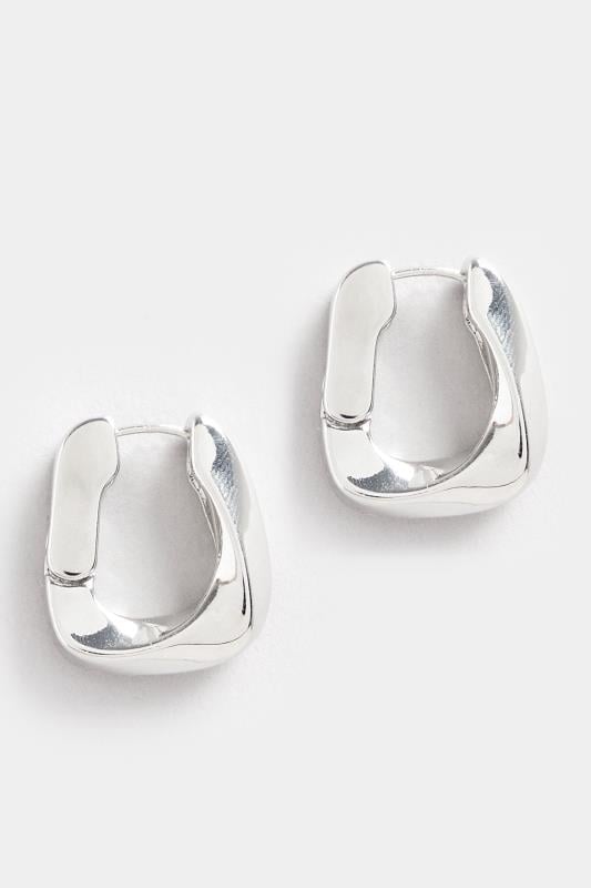 Evans Yours Silver Chunky Hoop Earrings