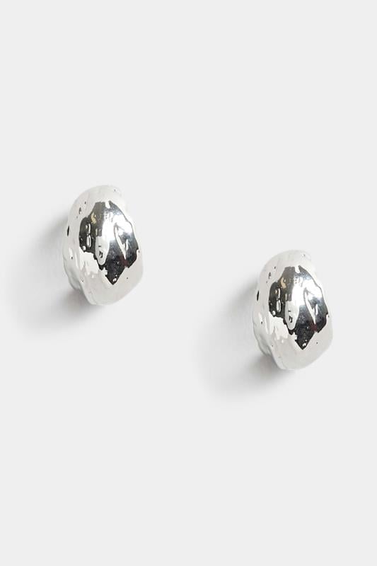 Evans Yours Silver Chunky Small Textured Hoop