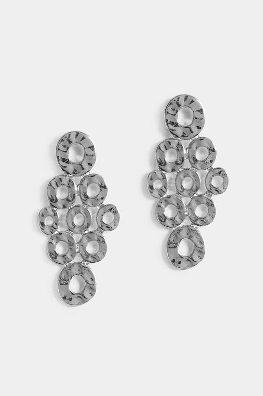 Evans Yours Silver Circle Drop Earrings