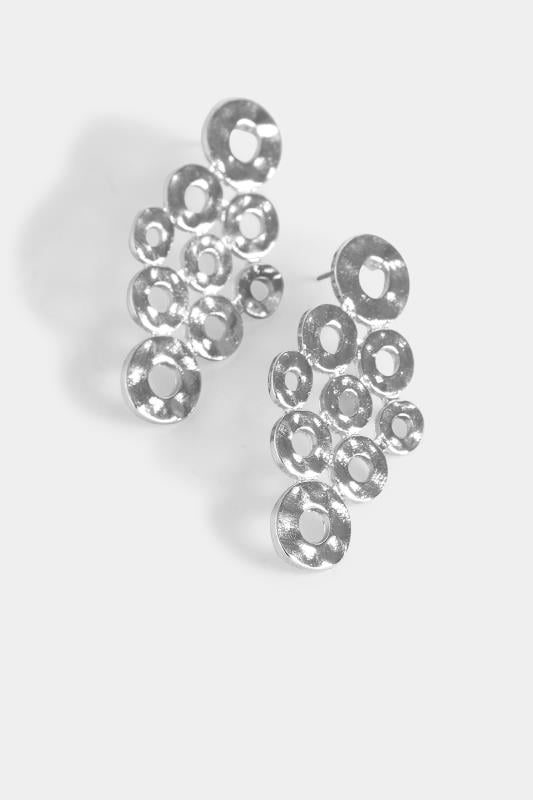 Evans Yours Silver Circle Drop Earrings